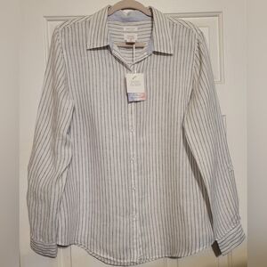 Sigrid Olsen 100% Linen Blouse